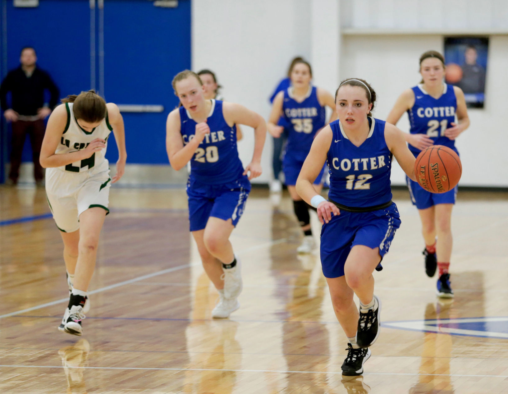 Cotter girls playoff basketball vs La Crescent-Hokah